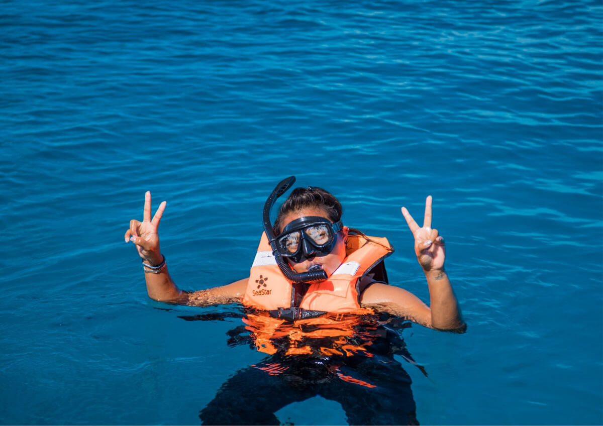 Snorkeling in the sea around Racha Noi Island