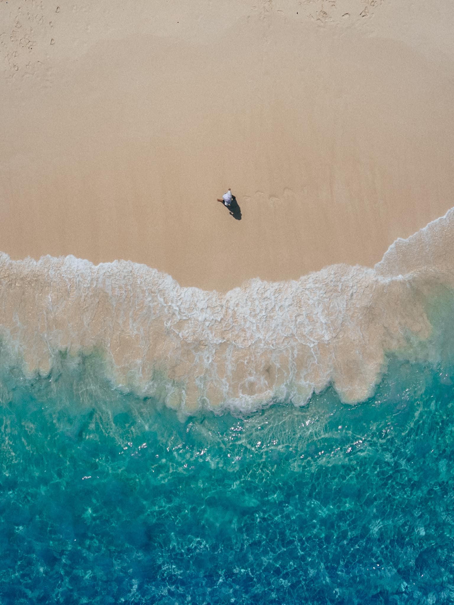 Aerial view of a beach in the Similan Islands