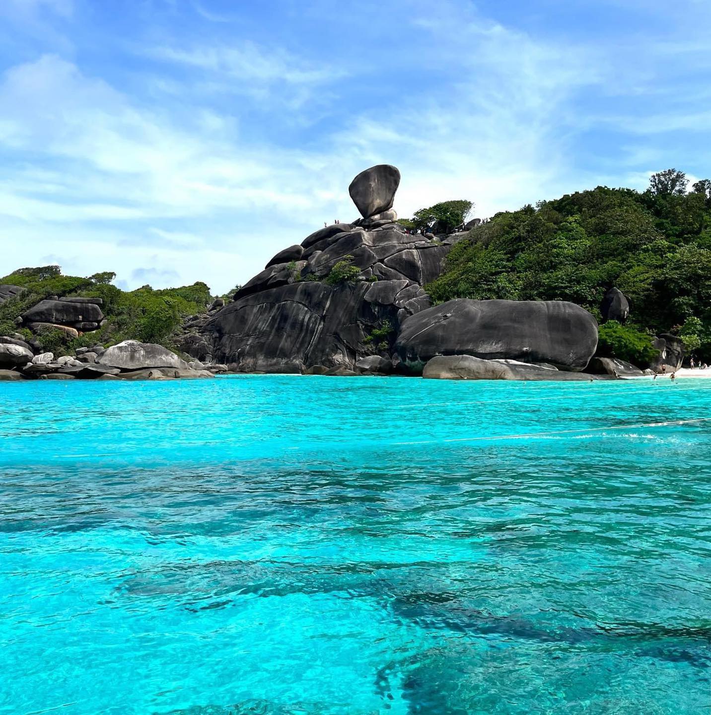 Sailing Rock on Similan Island seen from the sea