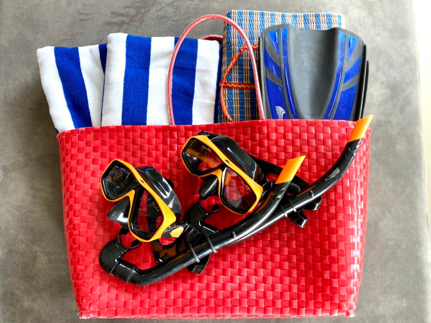 Snorkeling and beach equipment for the Fantastic Similan trip
