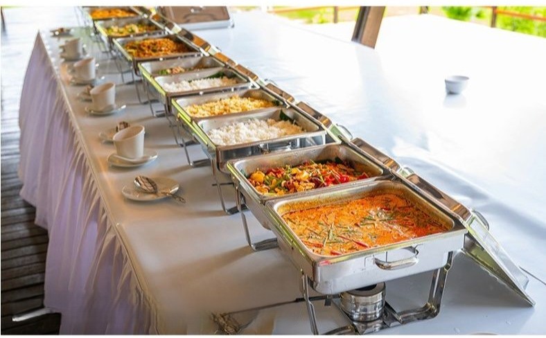 Buffet lunch served at Ban Raya Resort on Racha Island